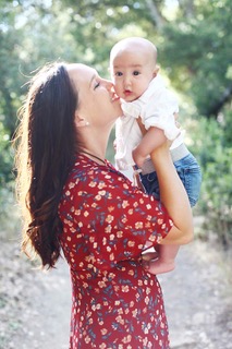 Mother and baby loving moment