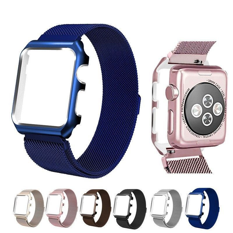 Thumbnail: For Apple Watch Series 3/2/1 38/42mm Milanese Stainless Steel Band Strap iWatch