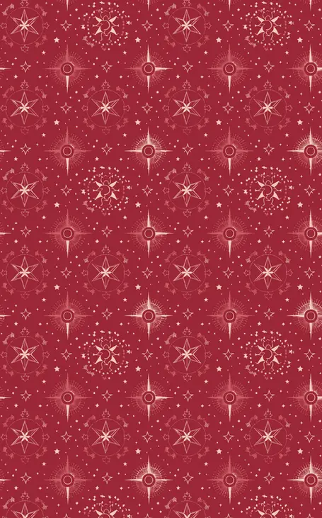 red and gold celestial pattern