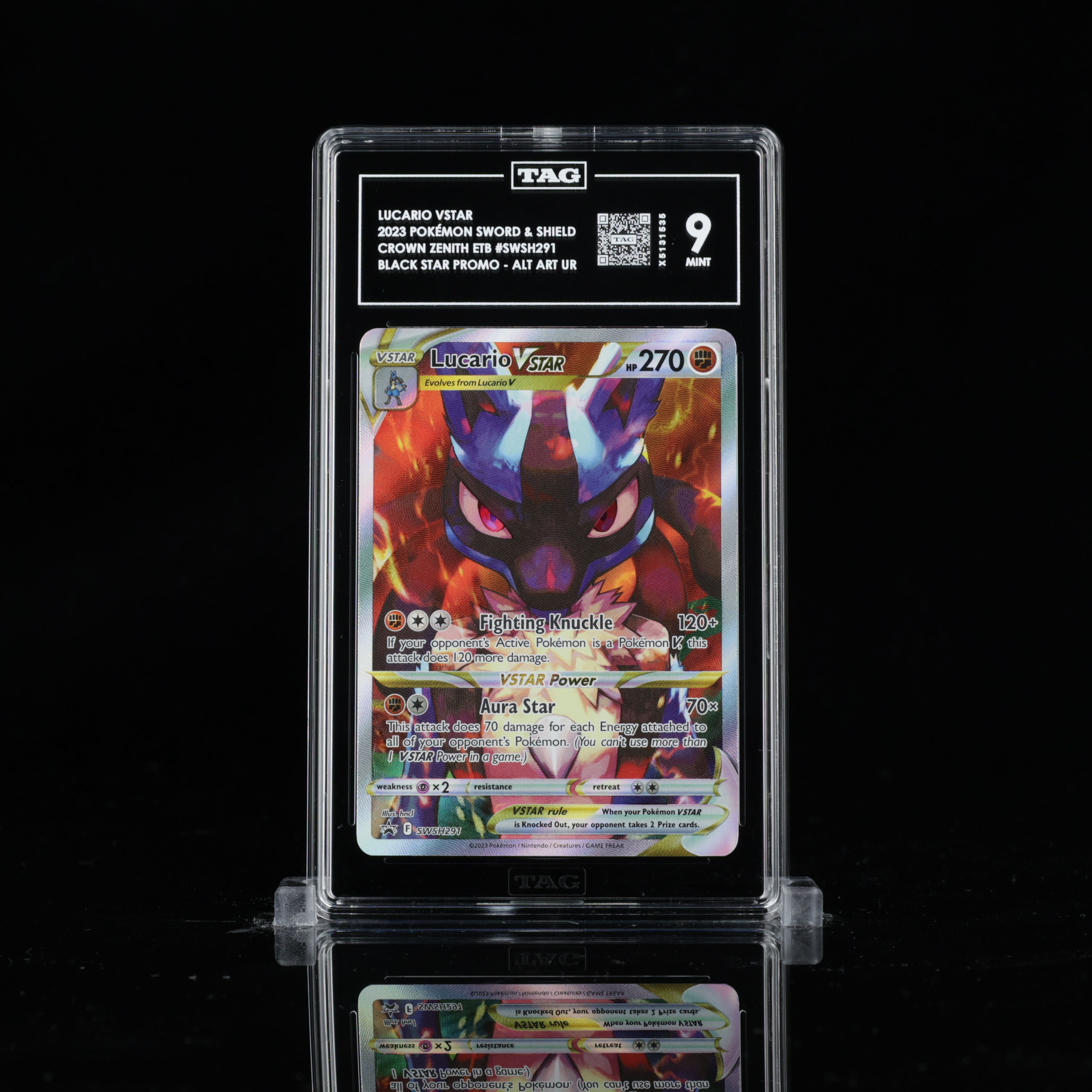 TAG 9 Lucario VSTAR SWSH291 Black Star Promo Holo Full Art