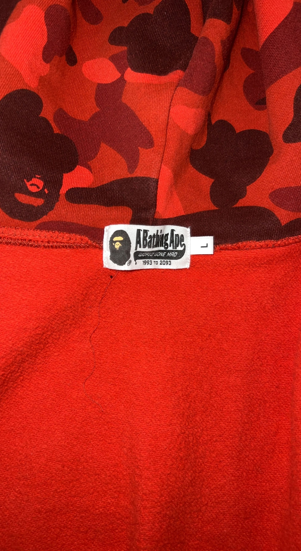 Thumbnail: BAPE Red Camo Shark/Tiger Hoodie