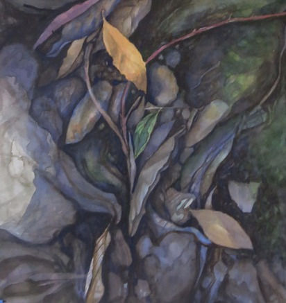 Thumbnail: Earth and Shadow watercolor by artist Gail M Austin