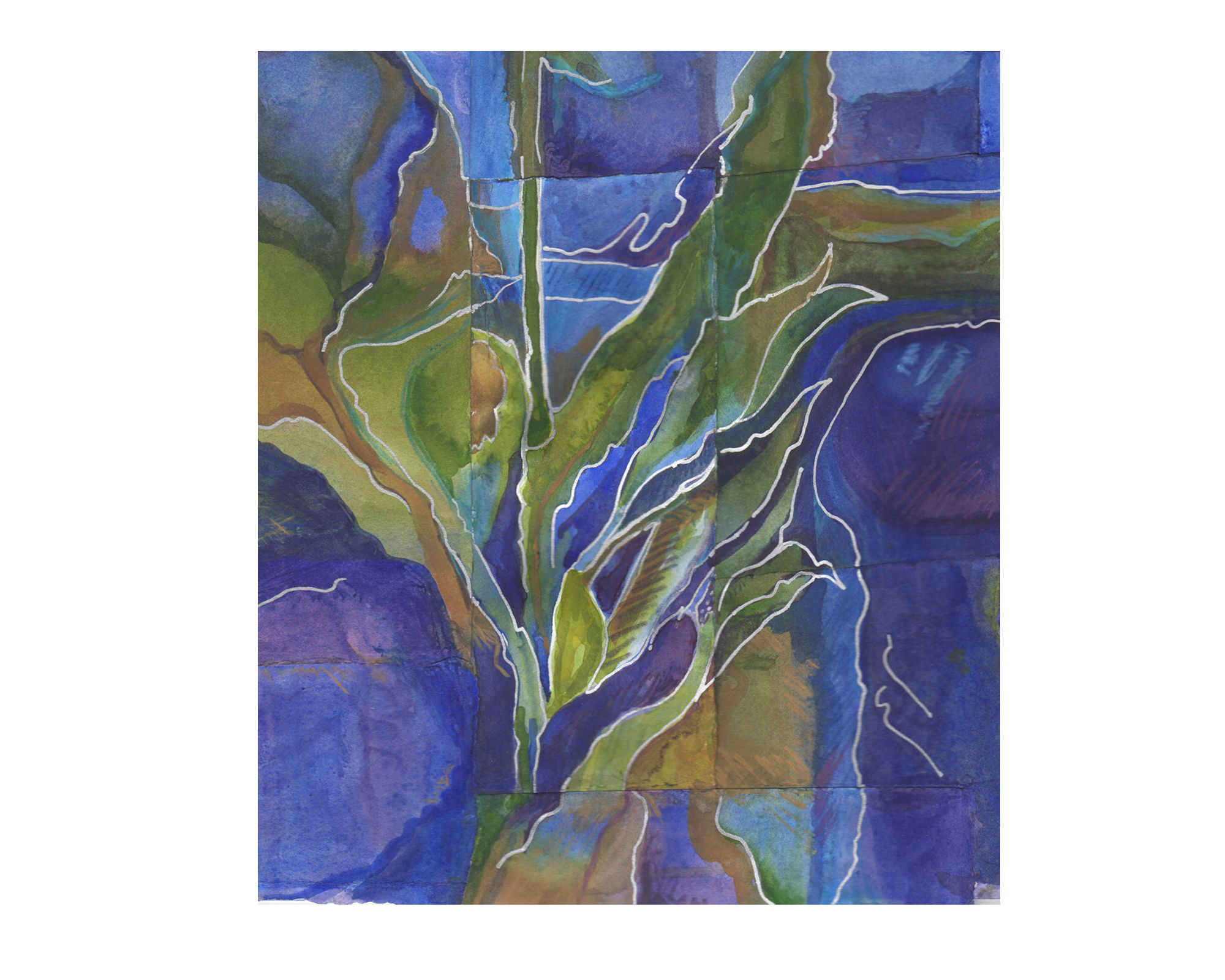 colors of life 2 in blue painting