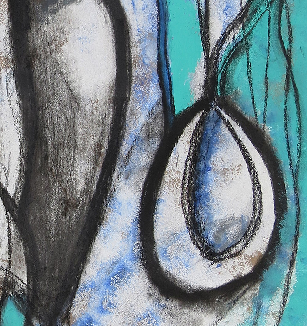 Thumbnail: Abstract wall art green & blue - Gail M Austin Art