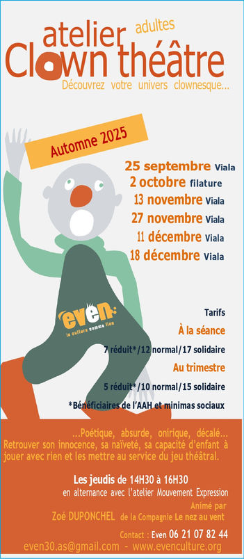 Atelier Clown théâtre 2025