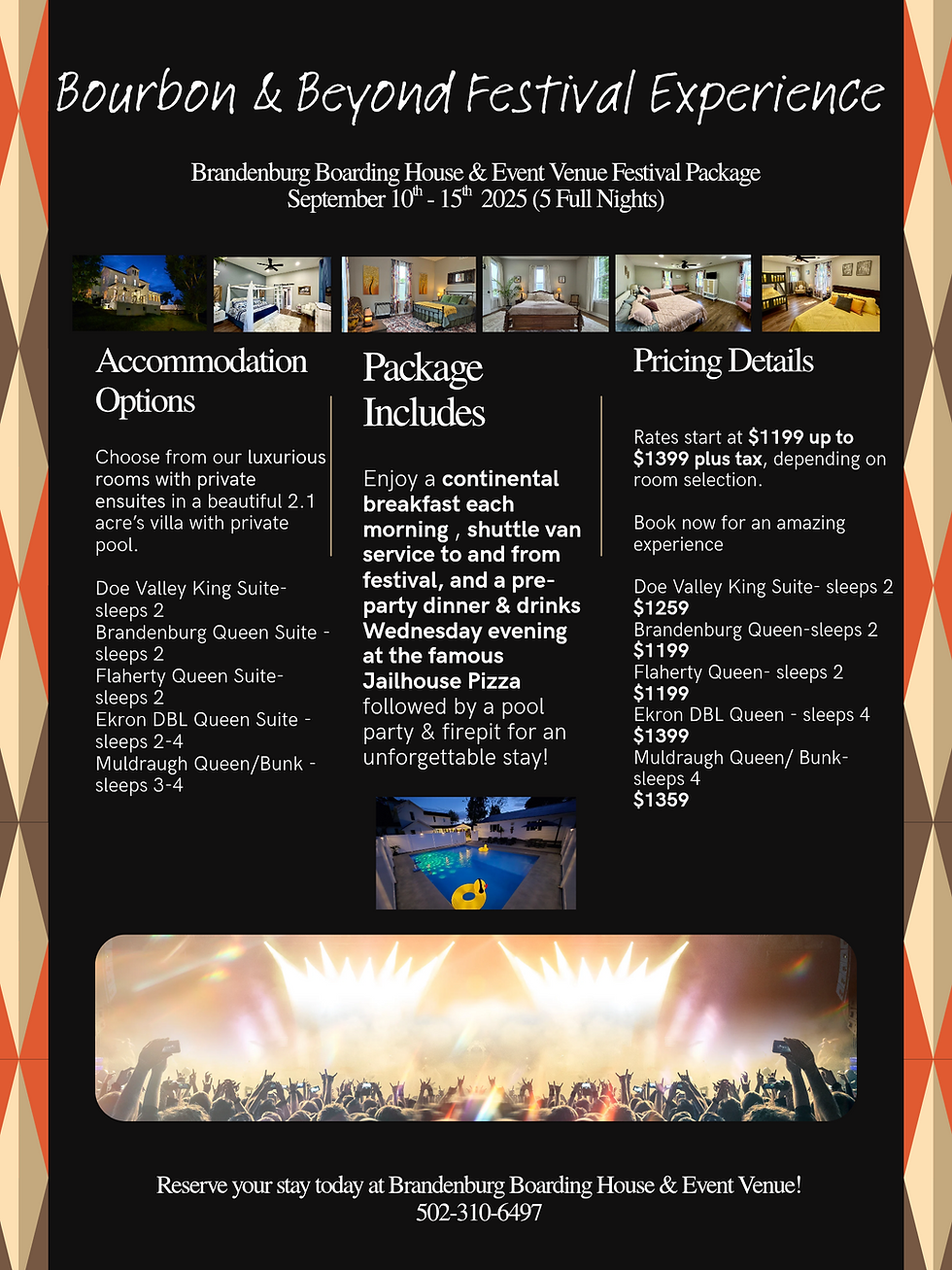 Bourbon and Beyond Festival Experience!