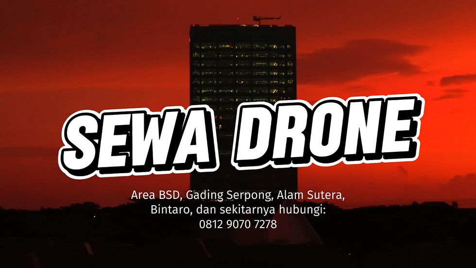 Aerial Shot of Sunset in BSD, Tangerang.