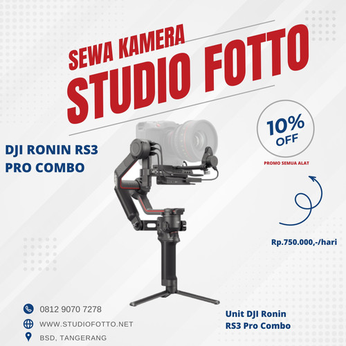 Sewa DJI Ronin RS3 Pro Combo Camera Gimbal Studio Fotto
