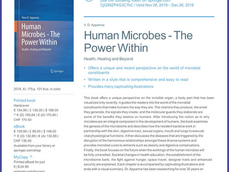 Book on 'Human Microbes - The Power Within' written by Accuprec BoA member now available at
