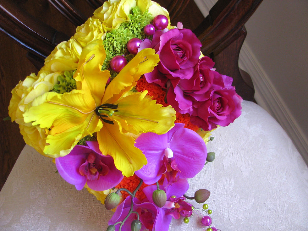 Thumbnail: Tropical Pave Silk Wedding Bouquet