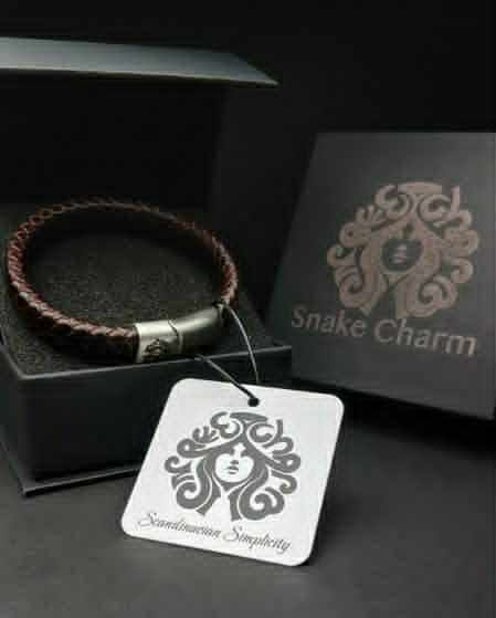 Læderarmbånd antik brun magnetlås