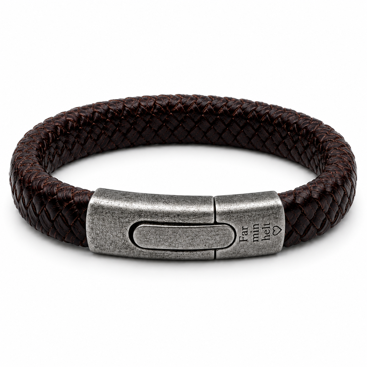 Sidewinder · Mørkebrunt læderarmbånd