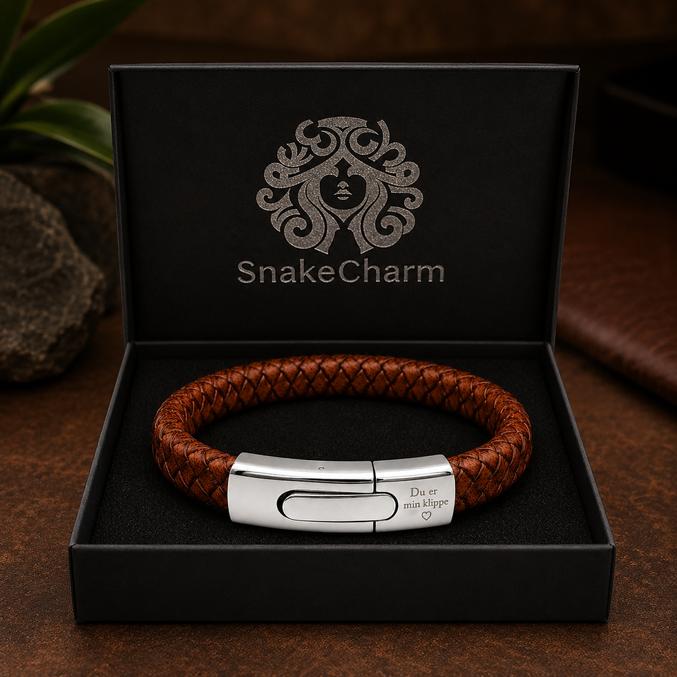 Miniaturebillede: Copperhead · Sandfarvet læderarmbånd