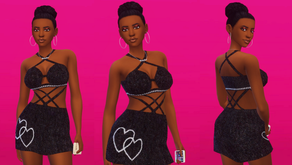 Black Diamond Heart Dress