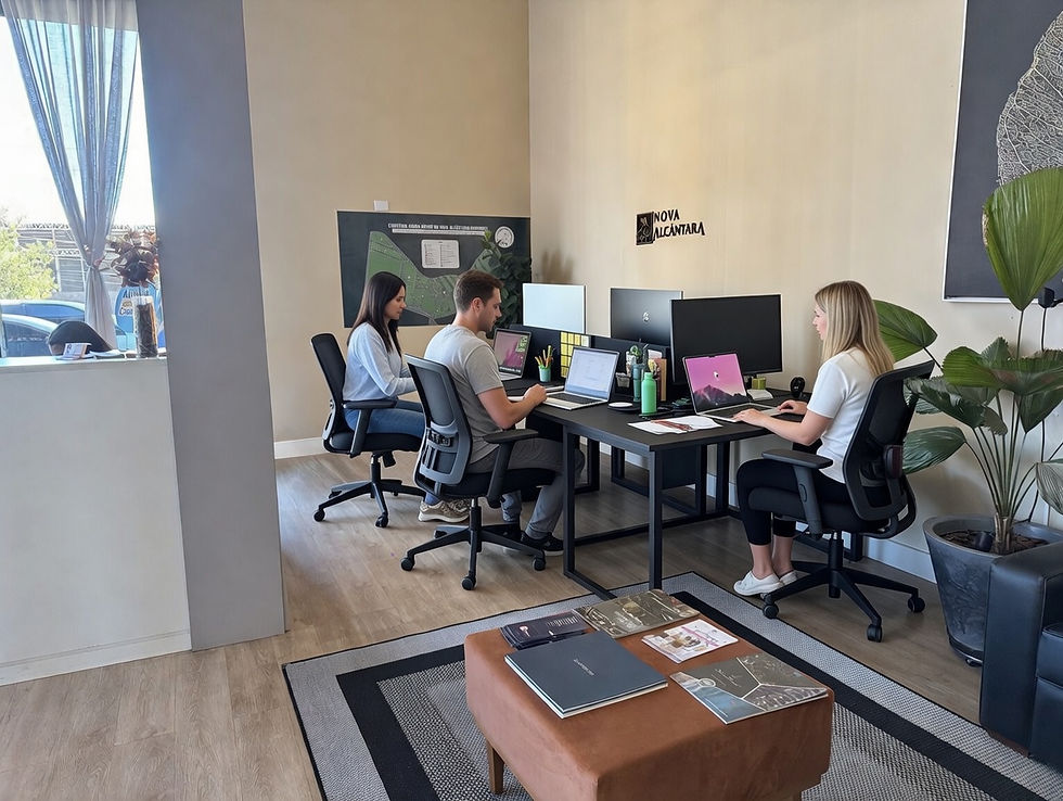 Close-up view of a modern building facade with reflective glass windows