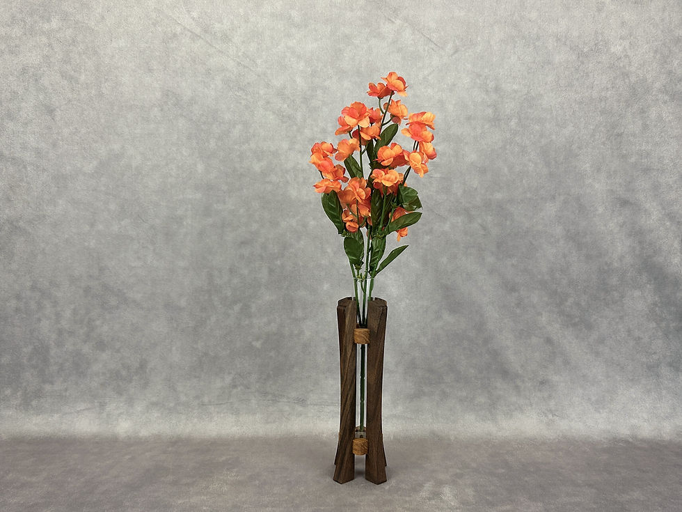 Bud Vase - Walnut with Oak