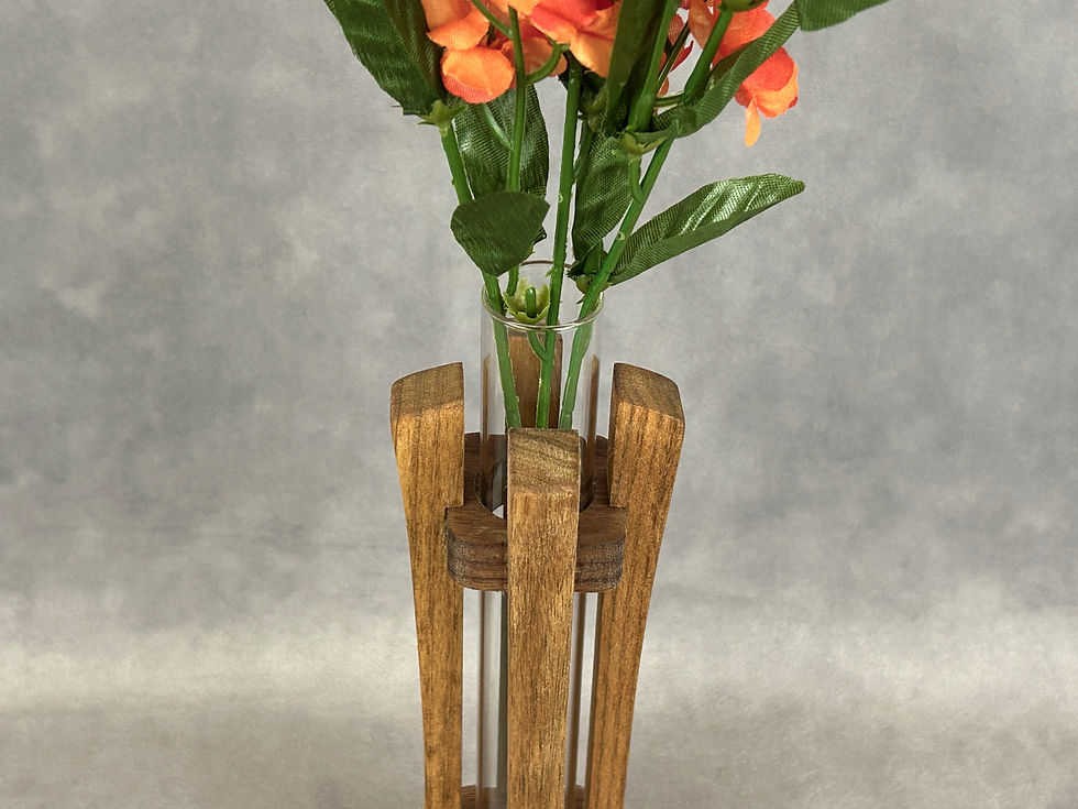 Bud Vase - Butternut with Walnut