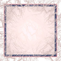 Marian Scarf print with coral and navy edges