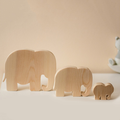 Set Of Three Wooden Elephant Ornaments Wendover Wood 2022