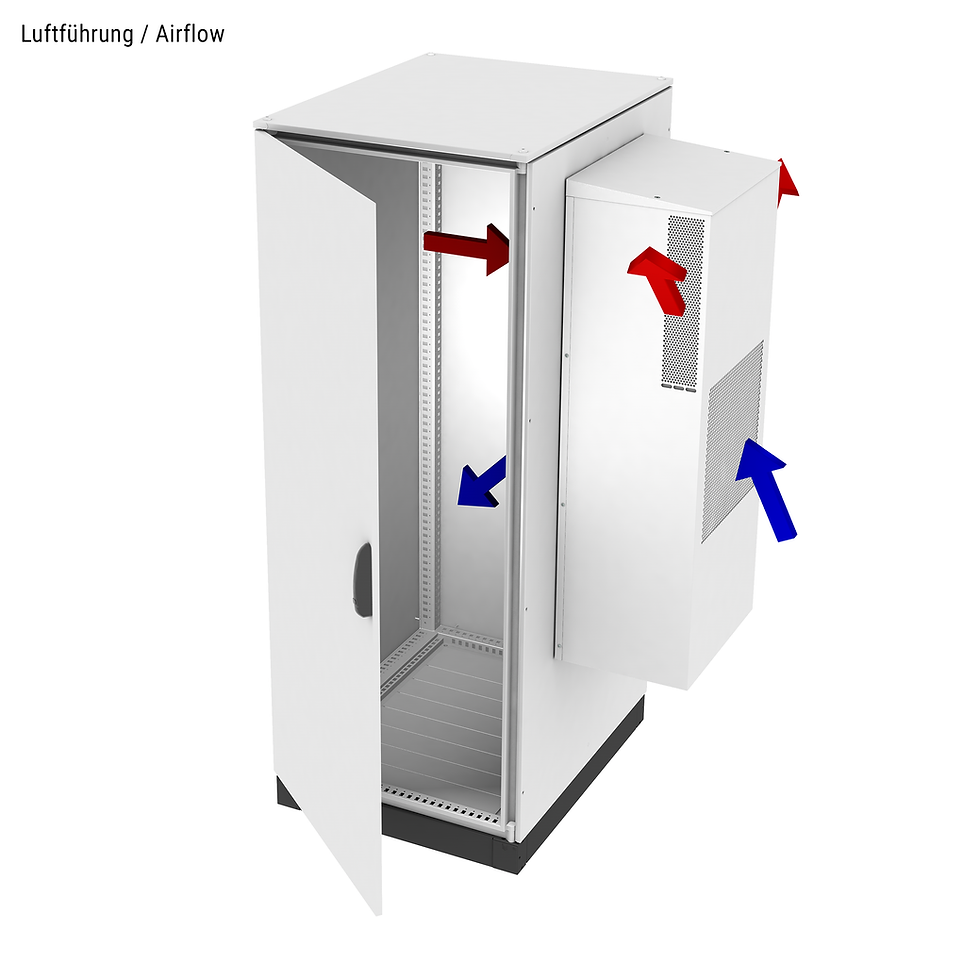 Miniaturbild: Luftführung Outdoor-Schaltschrankkühlgerät 6000W, 400-460VAC, Klima Gerät Schaltschrank, Schaltschrankkühlung, Outdoor