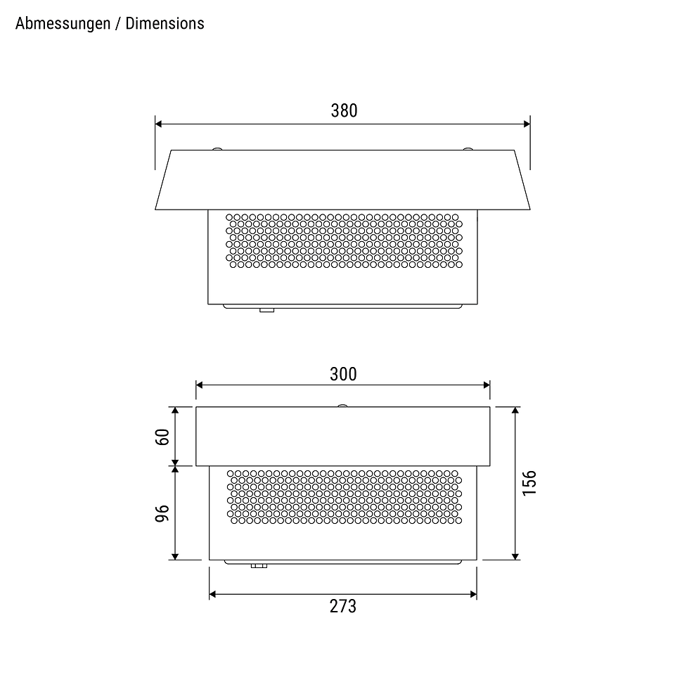Miniaturbild: Abmessungen, Schaltschrank-Dachlüfter, 380,480VAC, Multivolt, Fuhrmeister, Schaltschrankklima, Dachlüfter