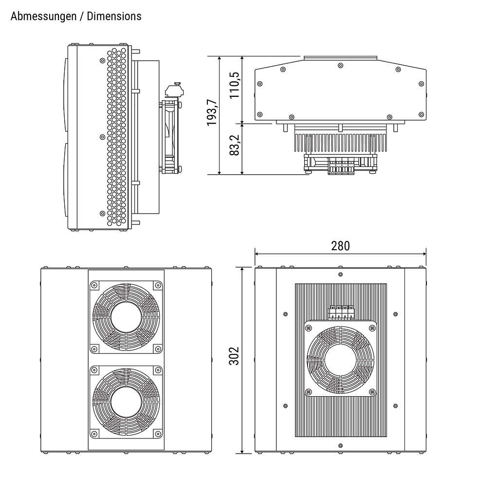 Miniaturbild: Peltierkühler, 100W, 100-240VAC, AISI304, IP65, Einbau, Fuhrmeister, Peltierkühlgerät, Peltier Kühlgerät, Peltier-Kühlgerät
