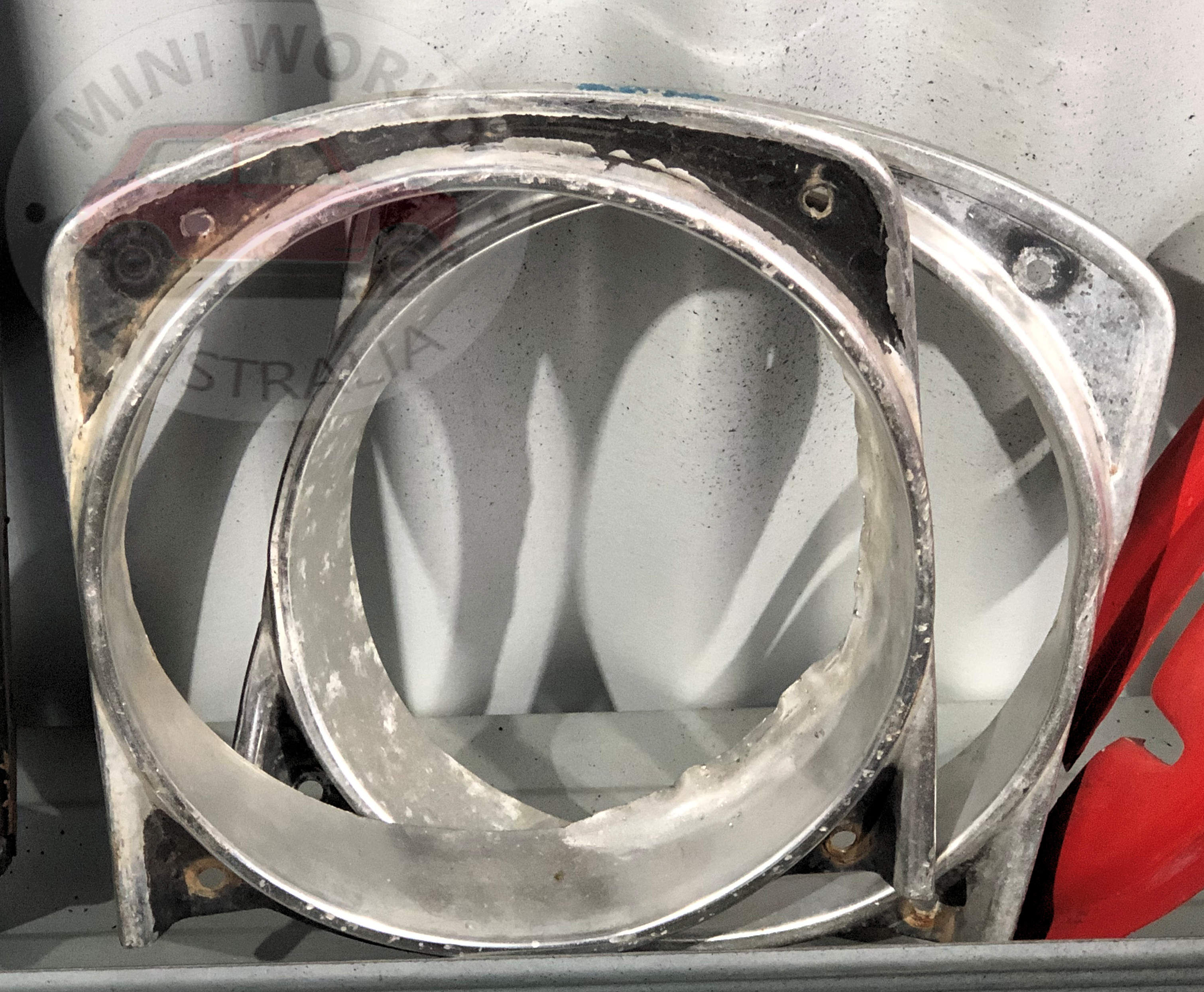Original Leyland Mini Clubman grill headlights surrounds