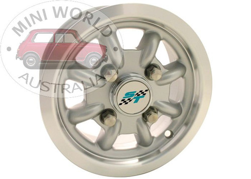 Morris Mini mag wheel rim 10x4.5 in diamond cut silver | Mini World ...