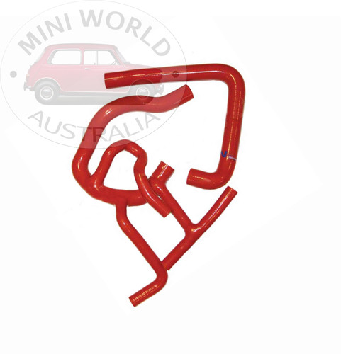 Hose kit Mpi red silicone | Mini World Australia