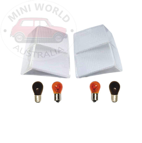 Rear upper clear lens kit with coloured bulbs Mk4 | Mini World Australia