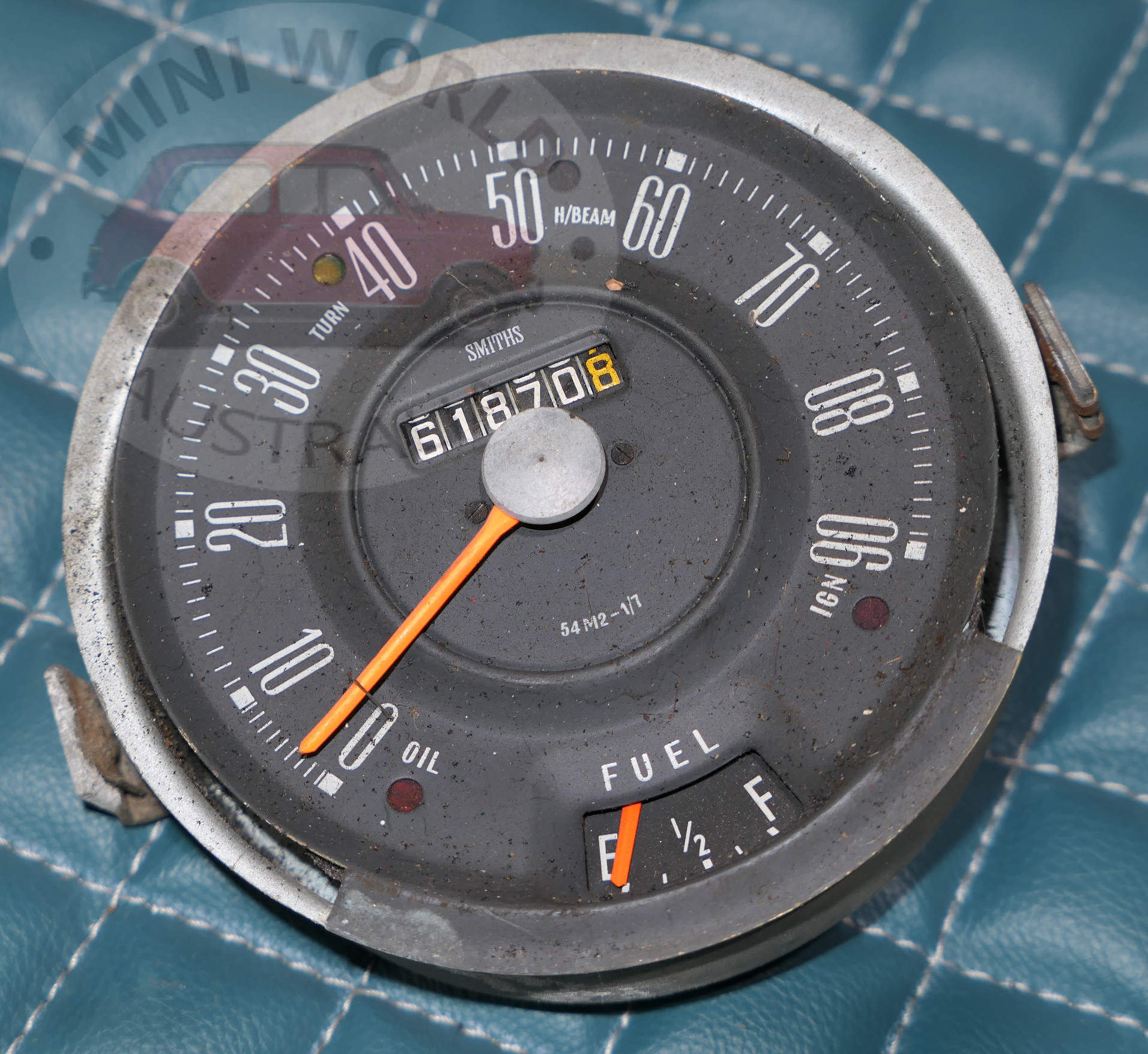 Genuine POLICE Smith 90 miles Gauge Orange needle to suit Classic Morris Mini