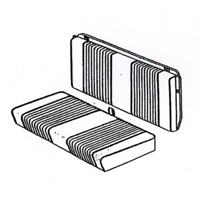 Thumbnail: Rear Seat Cover Kit - Mini Traveller Mk2 67-70