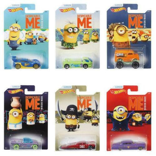Hot Wheels Despicable Me complete set of 6 collectible diecast metal toy cars