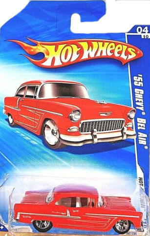 Hot Wheels '55 Chevy Bel Air Collectible Die Cast Metal Toy Car