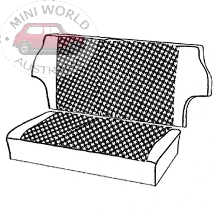 Thumbnail: Rear Seat Cover Kit - Houndstooth - Mini 73-80