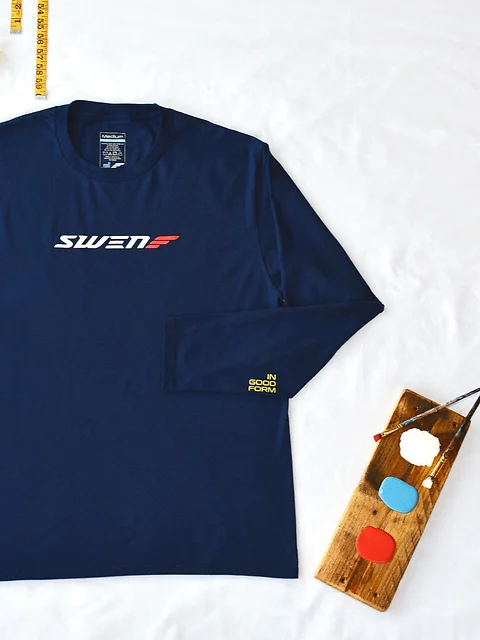 2 Color Signature Long Sleeve Swen Clothing And Athletic Apparel
