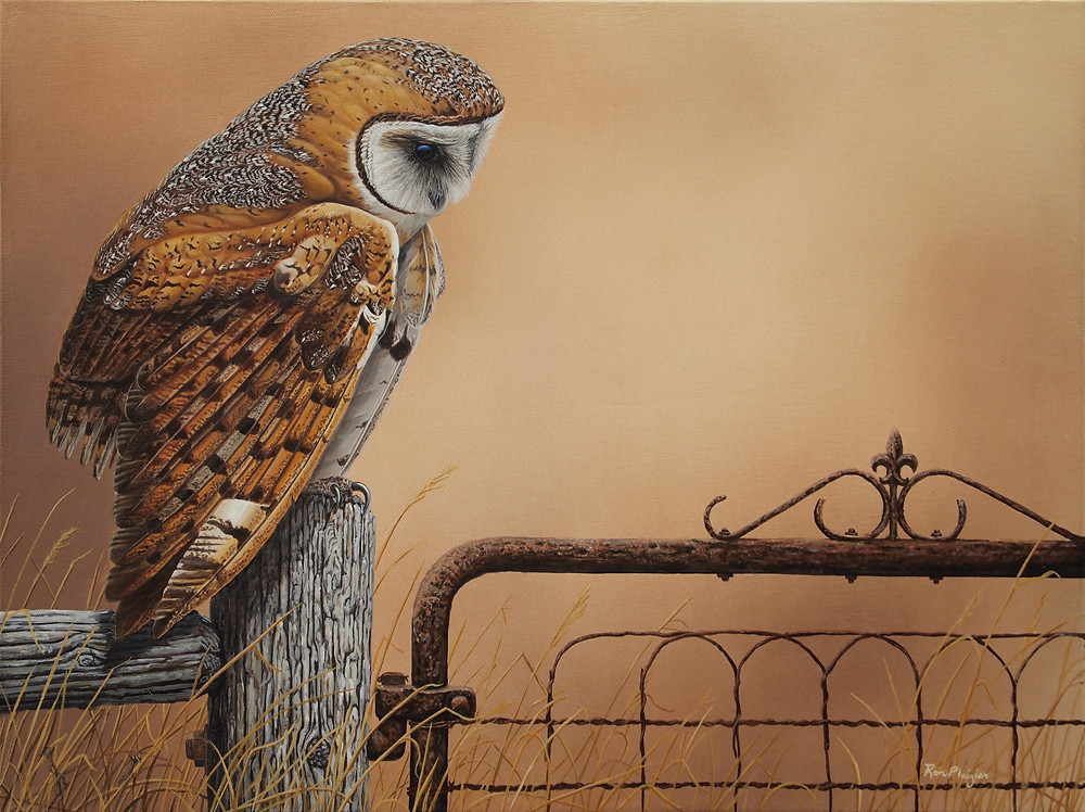 Gatekeeper Barn Owl Painting