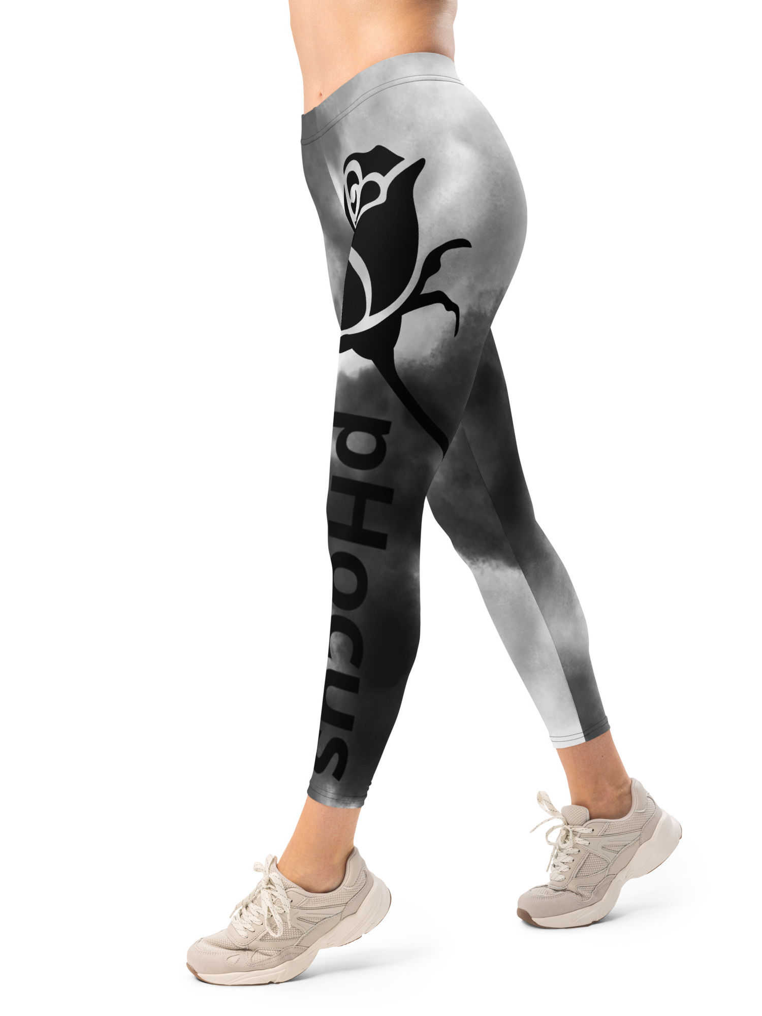 Ambition Is Contagious Leggings - Cloudy Skies