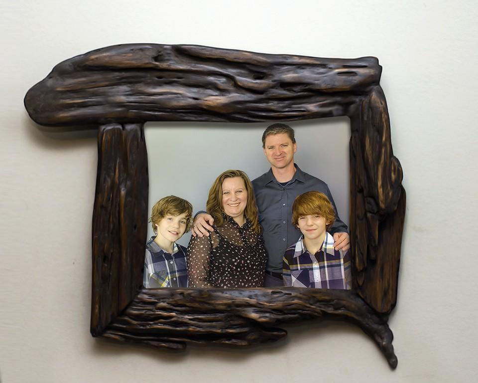 Thumbnail: dark wood picture frame walnut 7x9