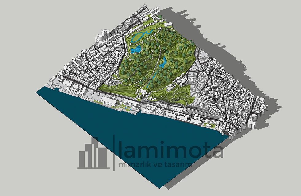 Yıldız - Çırağan 3 Boyutlu Modeli ve İzohipsli Dwg Dosyası
