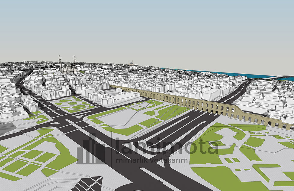 Küçük resim: Ayvansaray - Cibali 3 Boyutlu Modeli ve İzohipsli Dwg Dosyası