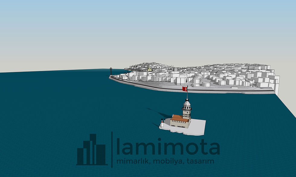 Küçük resim: Üsküdar Mimar Sinan 3 Boyutlu Modeli ve İzohipsli Dwg Dosyası