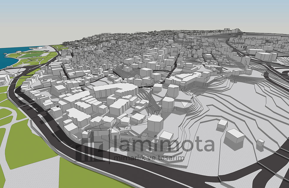 Küçük resim: Ayvansaray - Dervişali 3 Boyutlu Modeli ve İzohipsli Dwg Dosyası