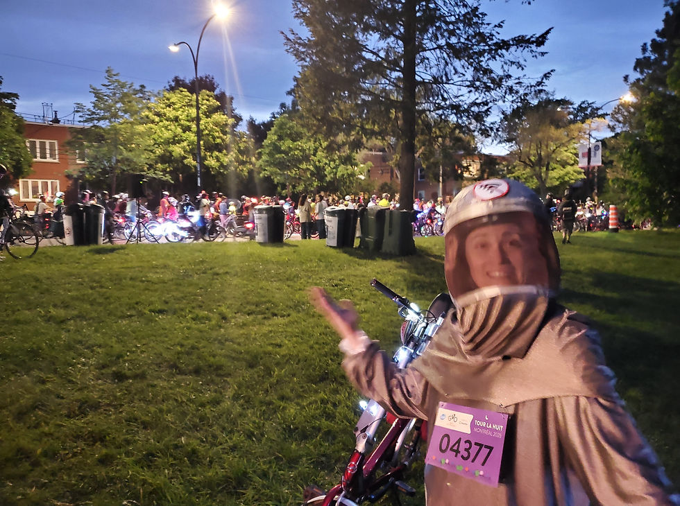 Valérie Adam, EHS blindée contre les ondes pour participer au Tour la Nuit de Montréal, 2025