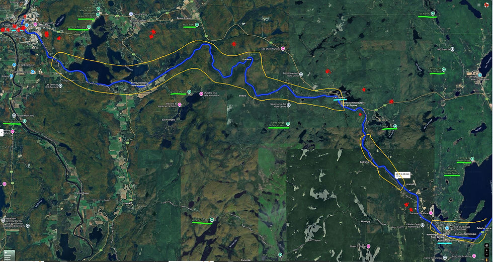 Entre Mont Laurier et Nominingue, ça semble assez bon. À confirmer aussi!