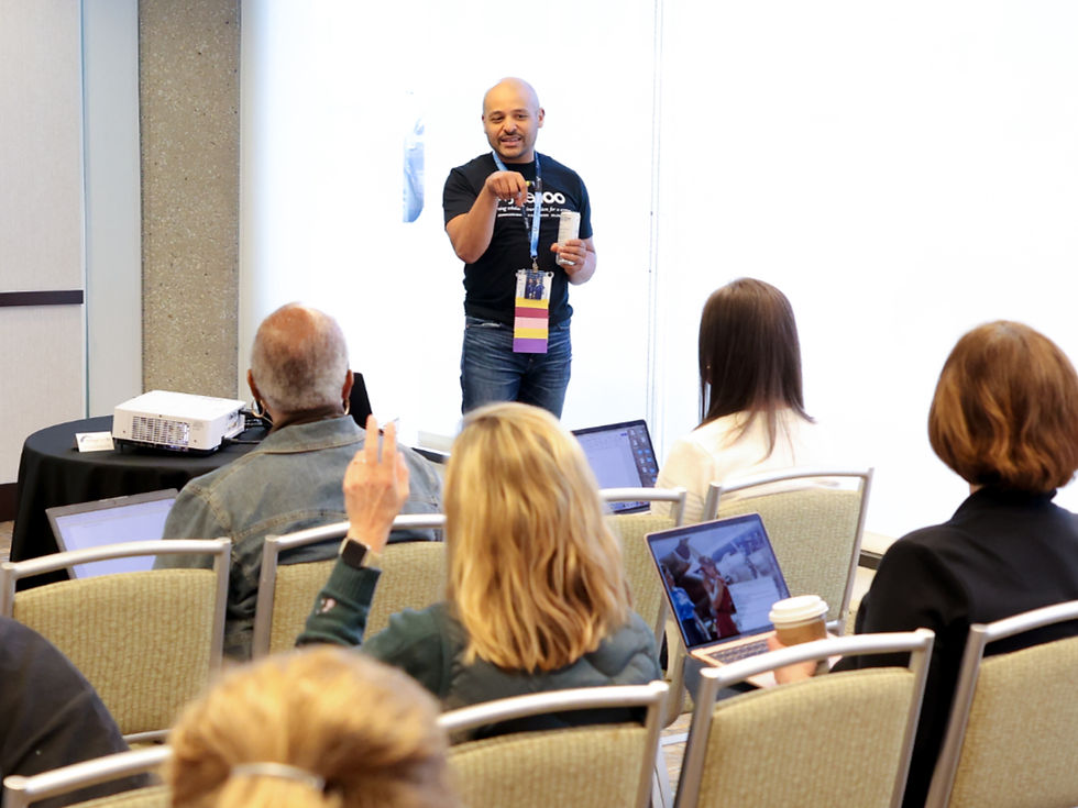Dr. PJ presents on Creating a Culture of Fun at the National High School Journalism Convention in Kansas City, MO. The Journalism Education Association and the National Scholastic Press Association host two conventions annually nationwide.