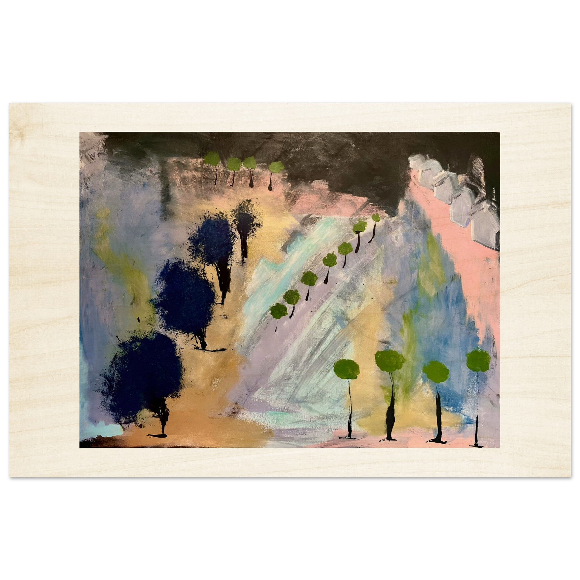 Scandinavian Landscape, by Claudia De La Hoz, Wood Prints