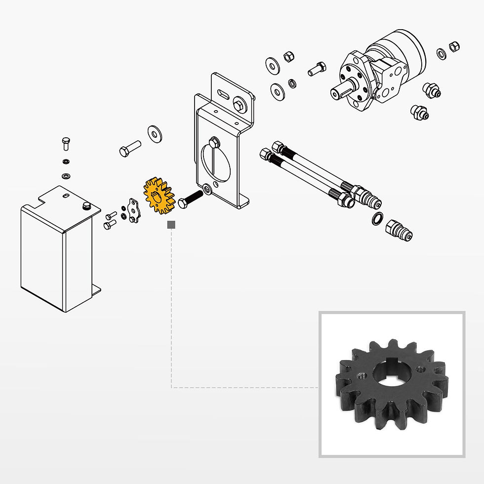 Snow Blower Hydraulic Chute Rotator Gear (for SKU: 201042, 201042T, 201015,...