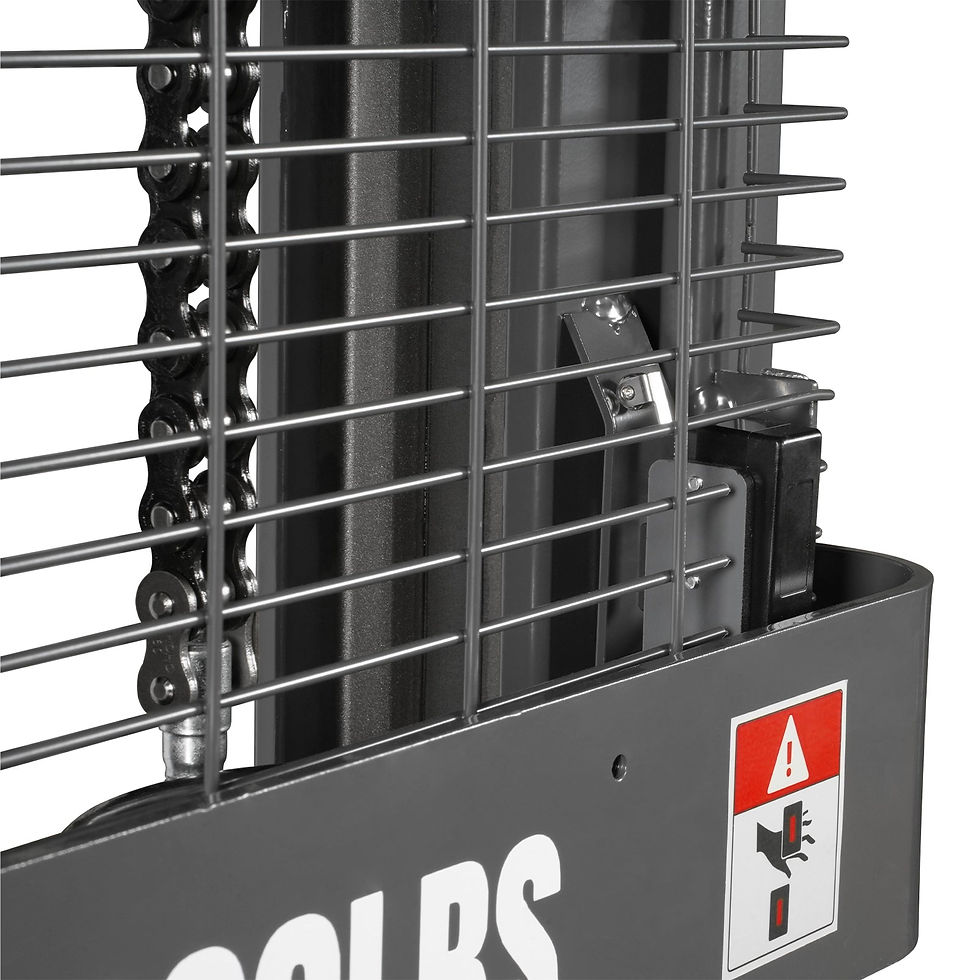 Thumbnail: 3300lbs Electric Straddle Stacker, 118" Lift, Adjustable Legs & Forks,...