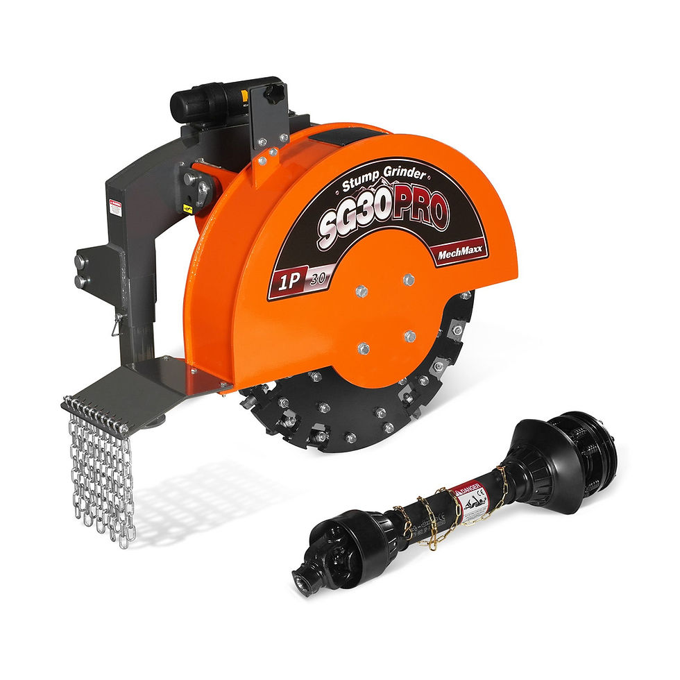 Thumbnail: 3-Point PTO Stump Grinder, 30 in Flywheel, 40-100HP, with 44 Carbide Teeth...